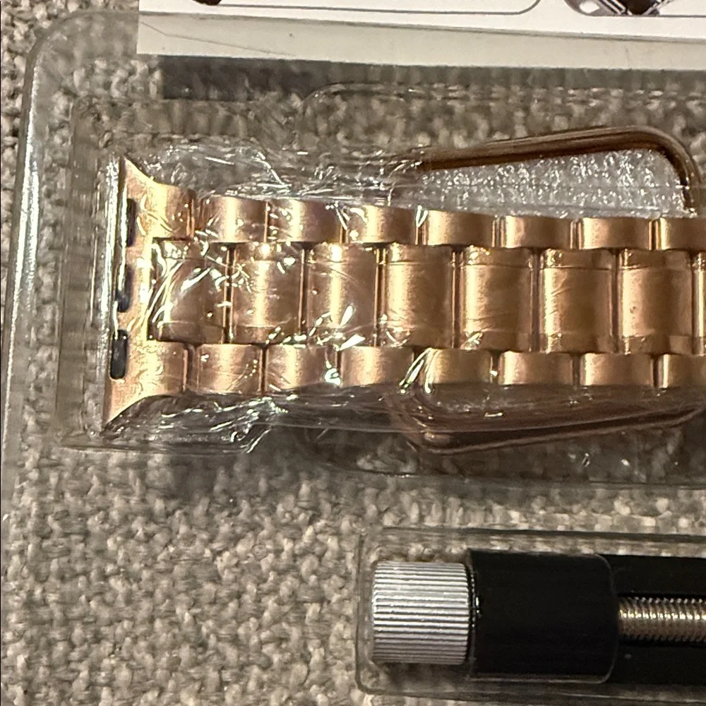 Rose Gold Metal Watch Band Apple Watch 38 40 41 42 44 45